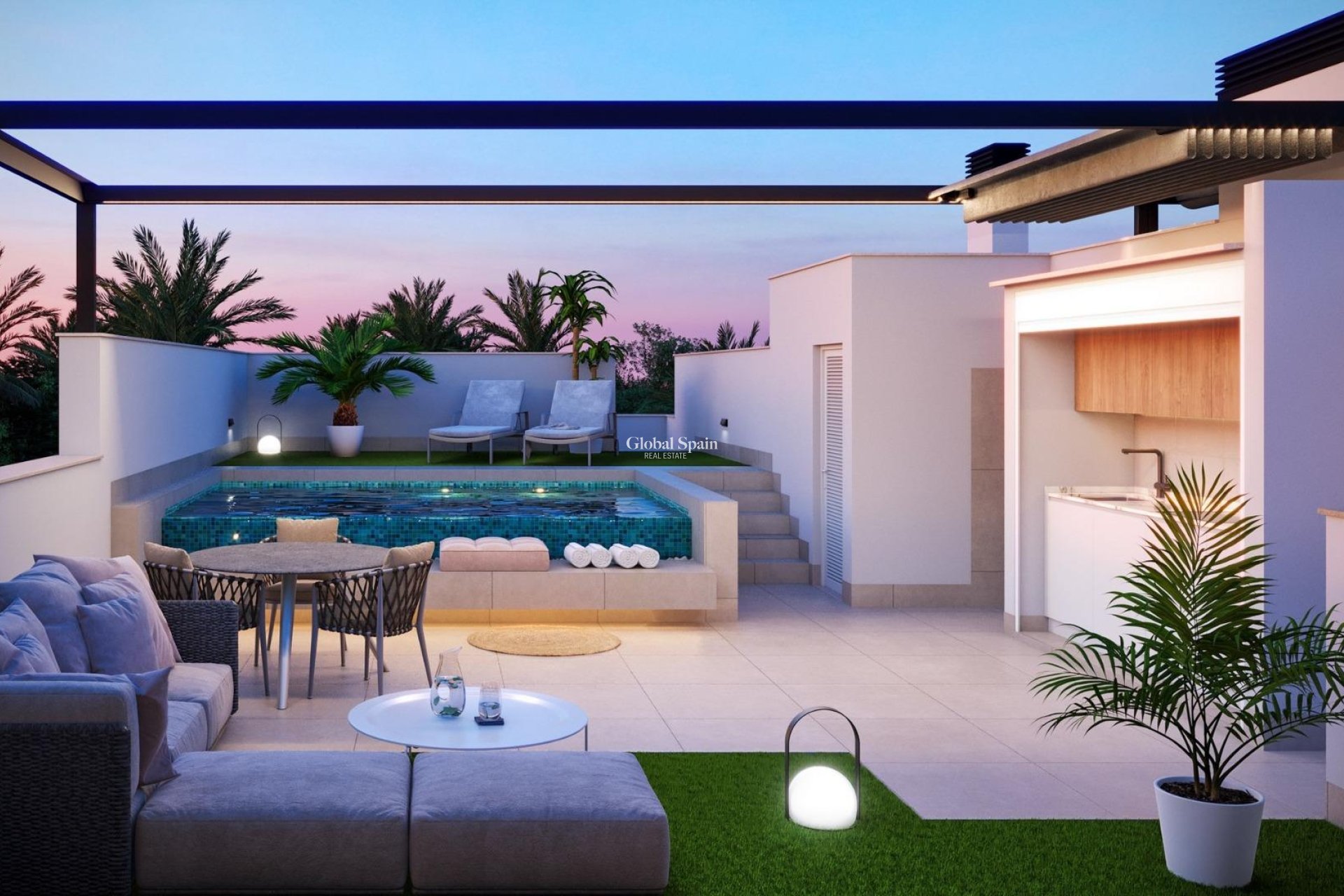 Neubau - Bungalow im obersten Stockwerk -
PILAR DE LA HORADADA - parques de Andromeda