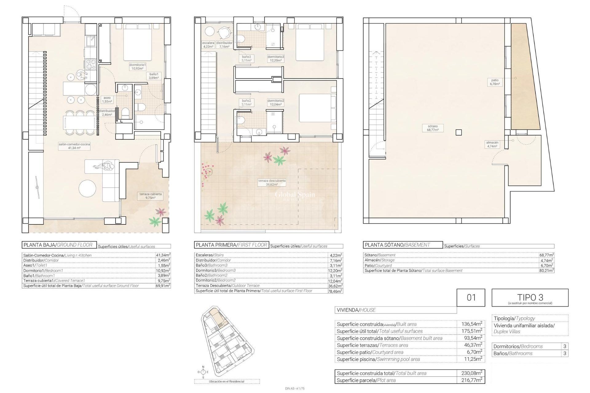Neubau - VILLA -
HONDÓN DE LAS NIEVES - Centro