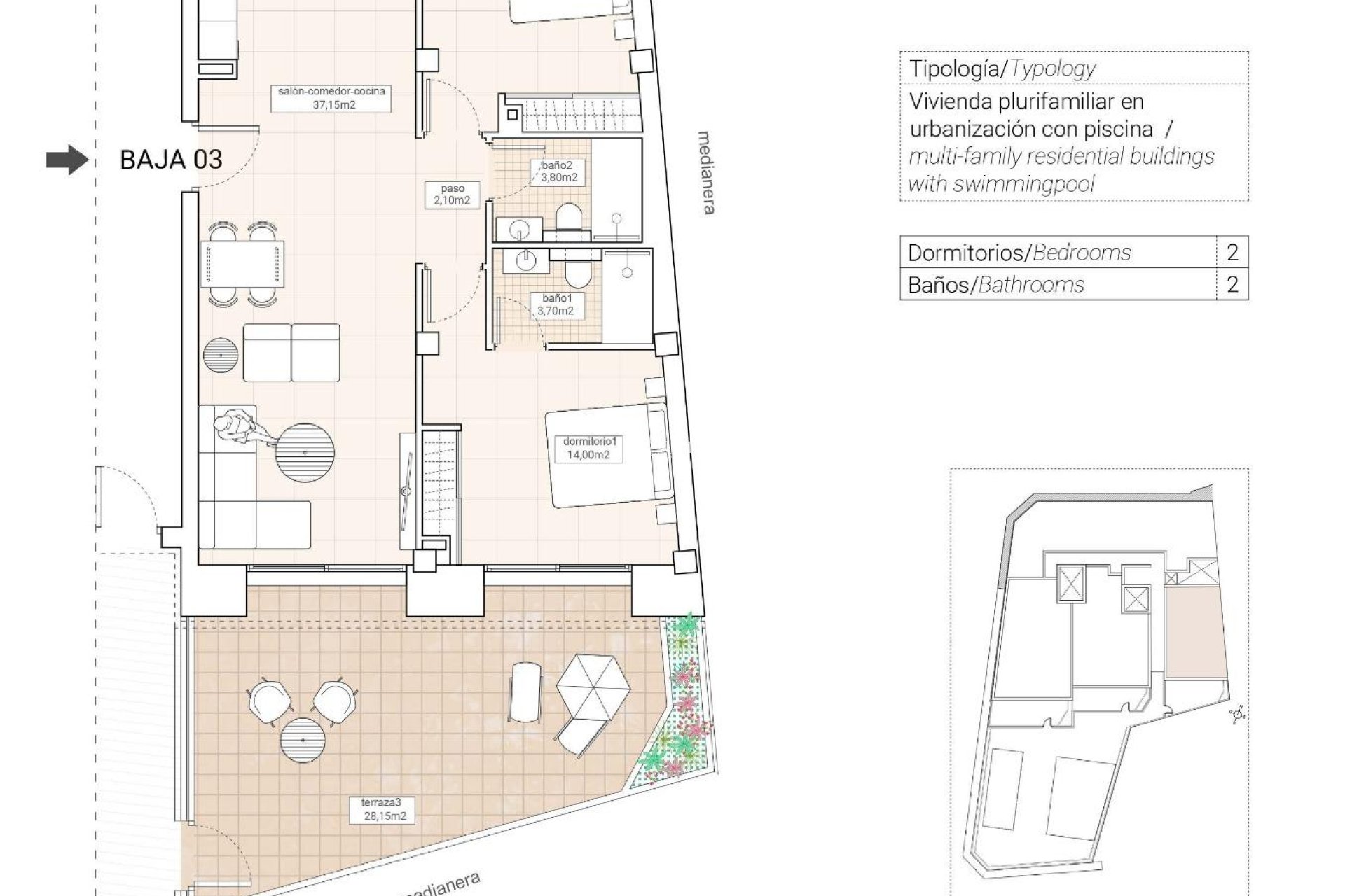 Neubau - WOHNUNG -
HONDÓN DE LAS NIEVES - Pueblo