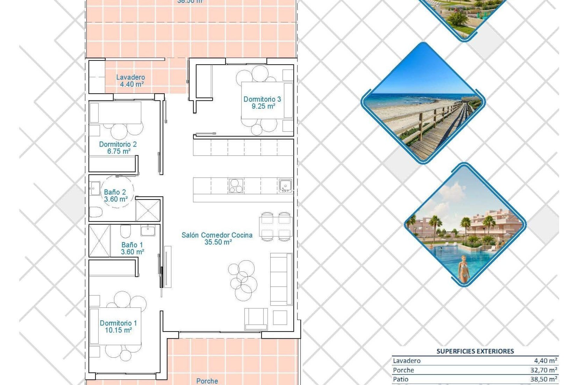 Neubau - WOHNUNG -
PILAR DE LA HORADADA - Lo Monte