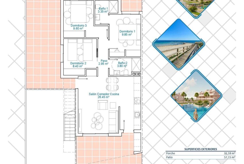 Neubau - WOHNUNG -
PILAR DE LA HORADADA - Lo Monte