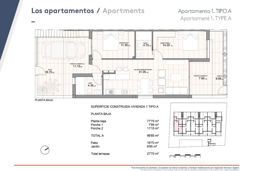 Neubau - WOHNUNG -
PILAR DE LA HORADADA - pueblo