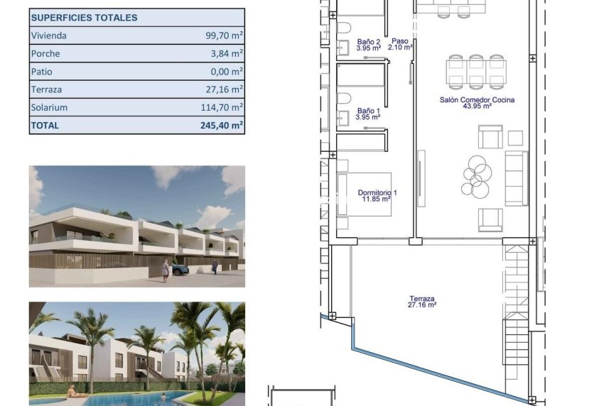 Neubau - WOHNUNG -
PILAR DE LA HORADADA - pueblo