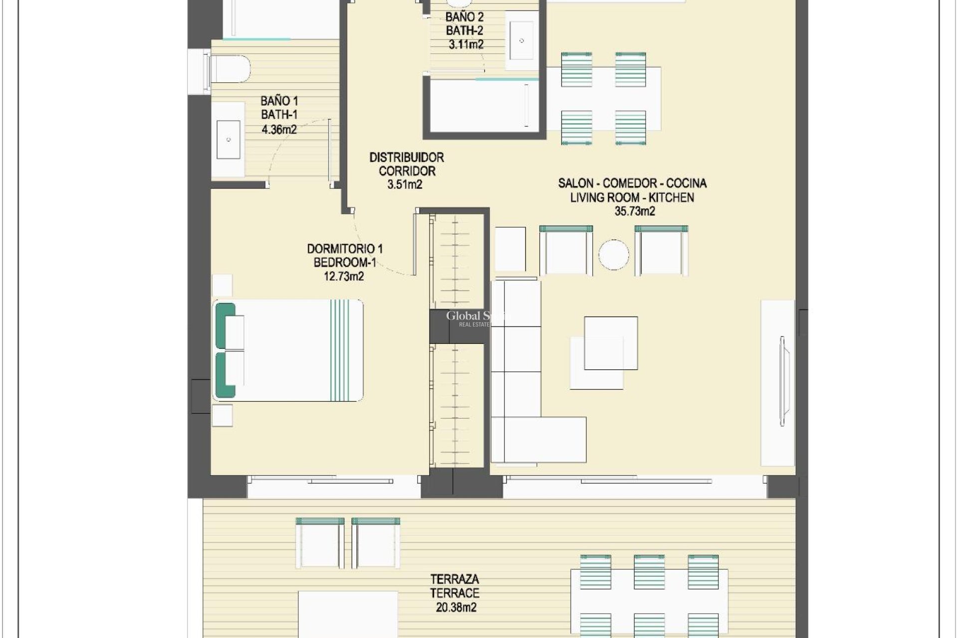 New Build - APARTMENT -
CASARES - Buenas Noches