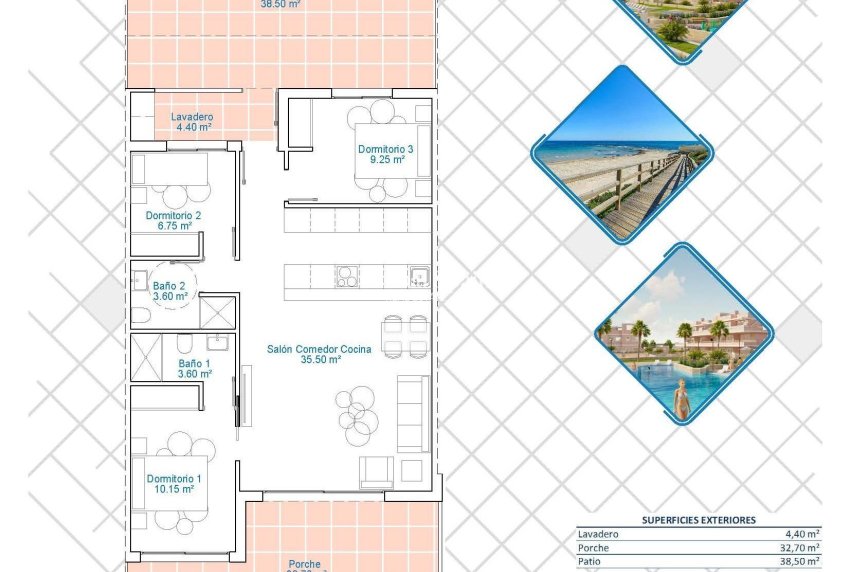 New Build - APARTMENT -
PILAR DE LA HORADADA - Lo Monte