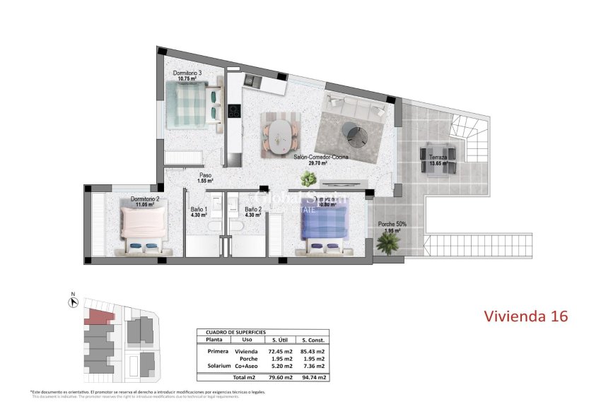 New Build - APARTMENT -
PILAR DE LA HORADADA - pueblo
