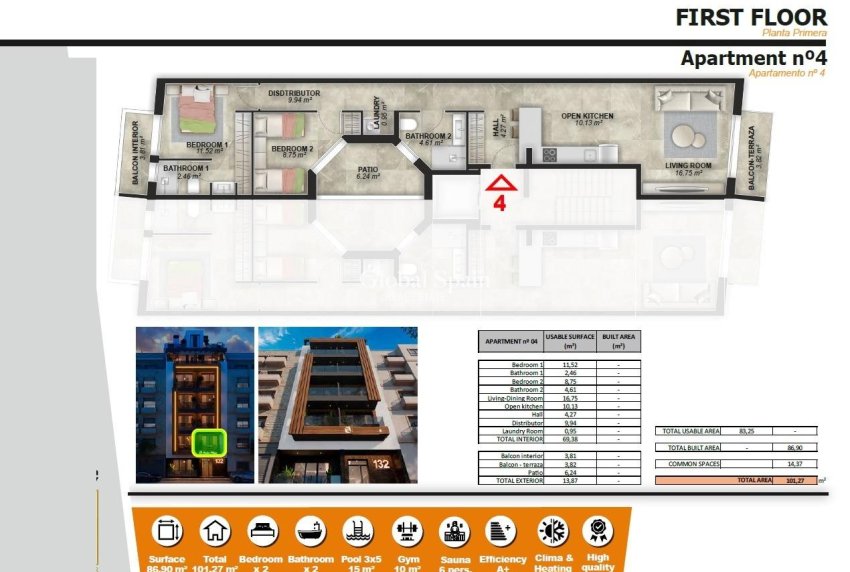 New Build - APARTMENT -
TORREVIEJA - Playa de El Cura