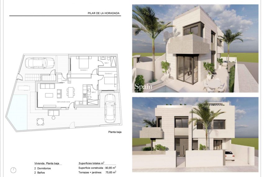 New Build - Ground Floor Bungalow -
PILAR DE LA HORADADA - pueblo