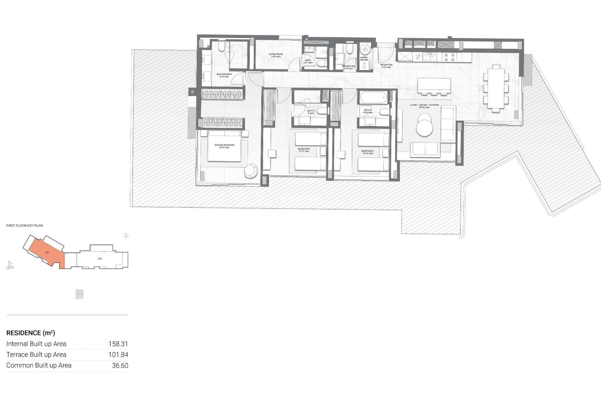 New Build - PENTHOUSE -
CASARES - Finca Cortesín