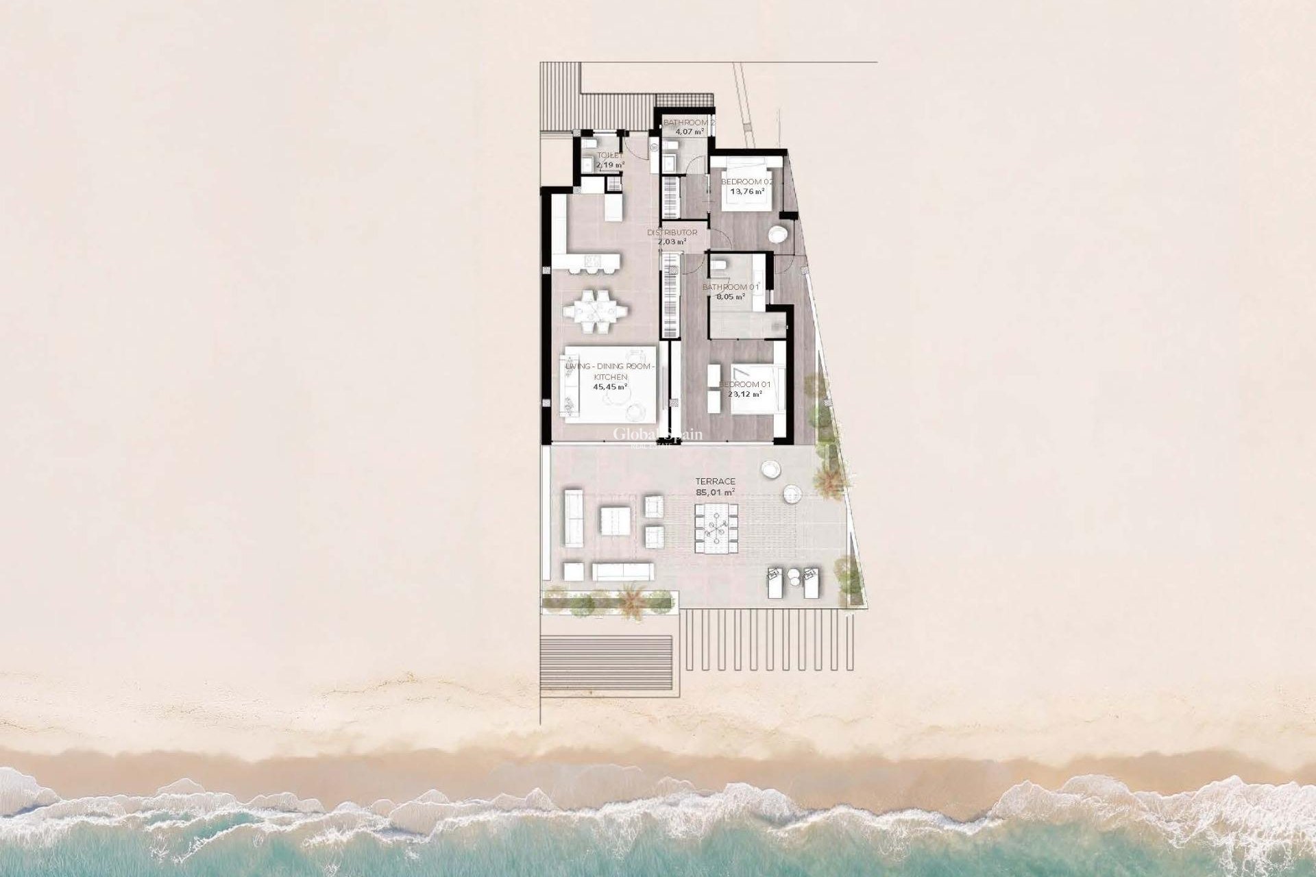 Nieuwbouw - APPARTEMENT -
ESTEPONA - Playa del Cristo