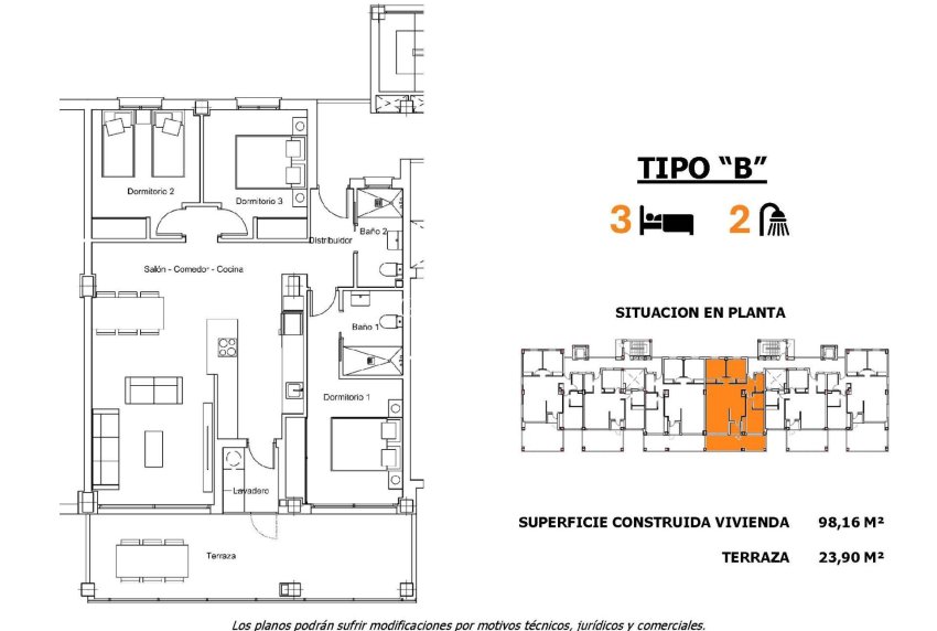 Nieuwbouw - APPARTEMENT -
SAN MIGUEL DE SALINAS - Pueblo