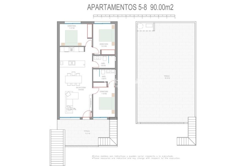 Nieuwbouw - Bungalow op de bovenste verdieping -
PILAR DE LA HORADADA - Parque del Mediterraneo