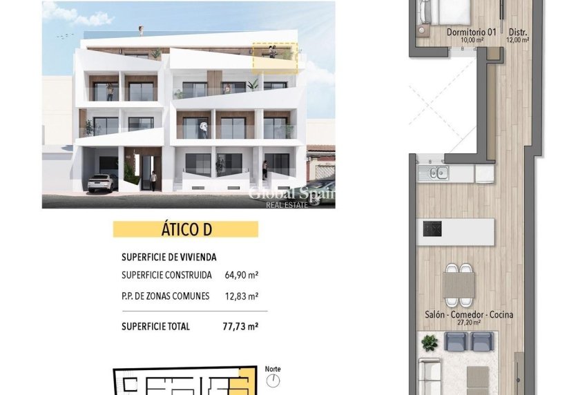 Nieuwbouw - PENTHOUSE -
TORREVIEJA - Playa de El Cura