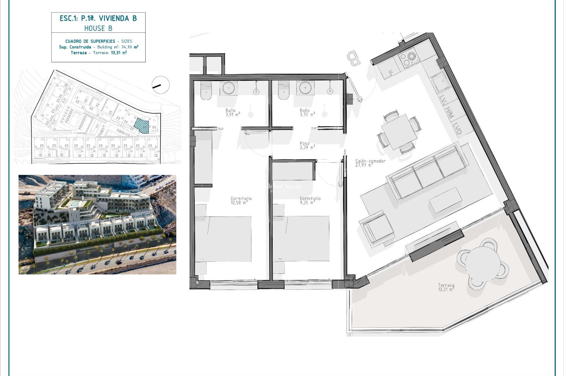 Nouvelle construction - APPARTEMENT -
ÁGUILAS - Playa del Hornillo