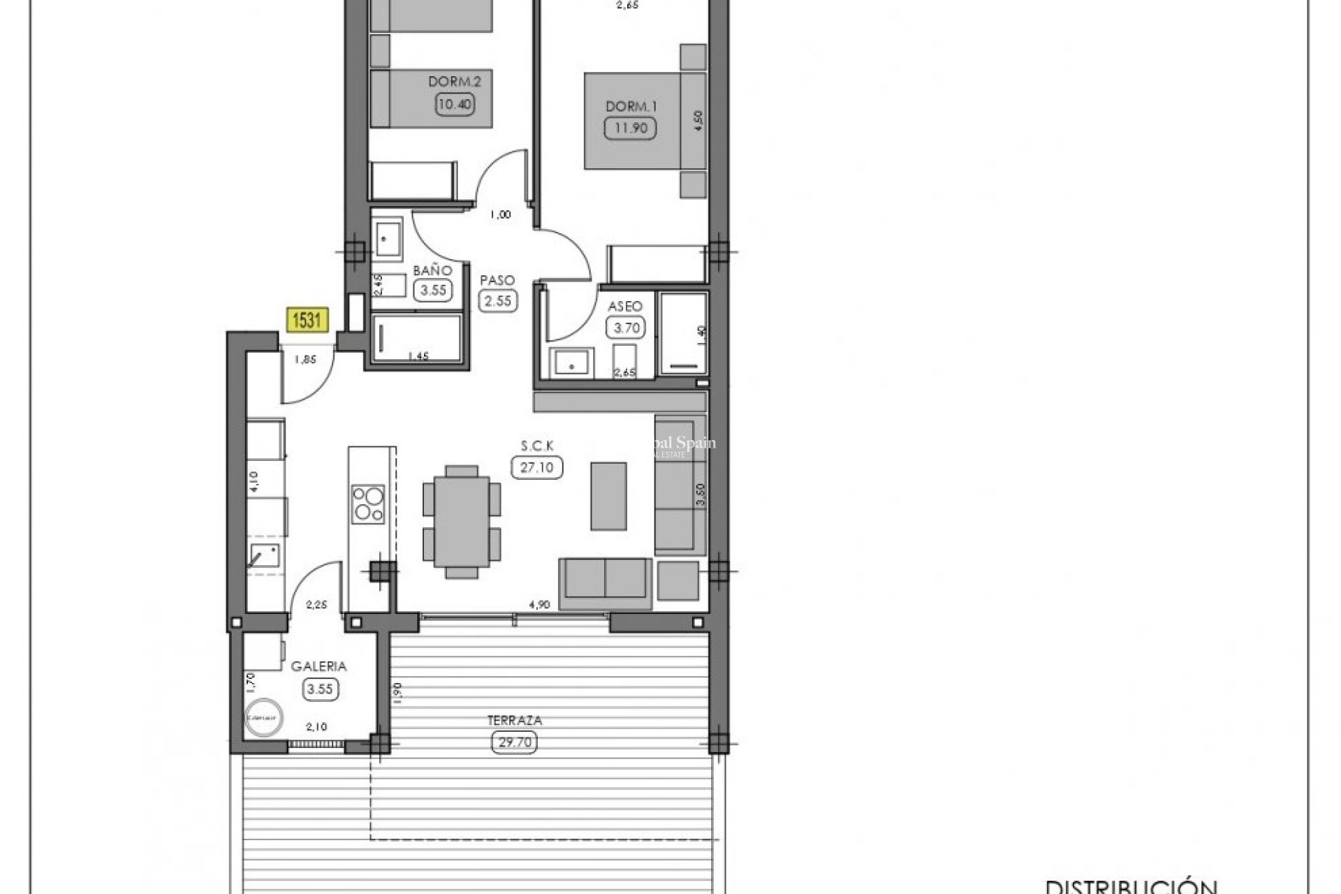 Nouvelle construction - APPARTEMENT -
ALGORFA - LA FINCA GOLF / ALGORFA