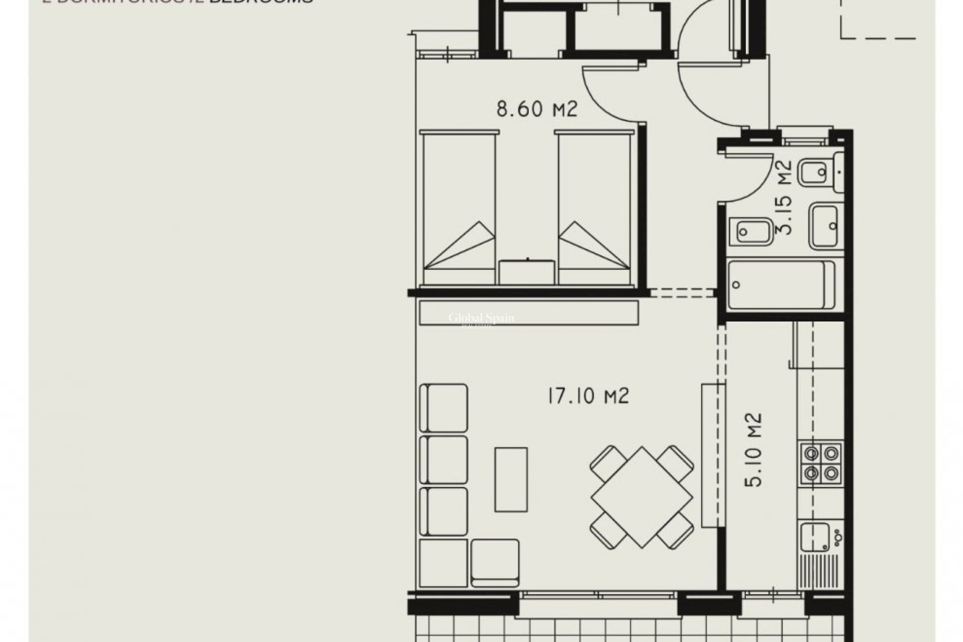 Nouvelle construction - APPARTEMENT -
CALPE - Gran sol