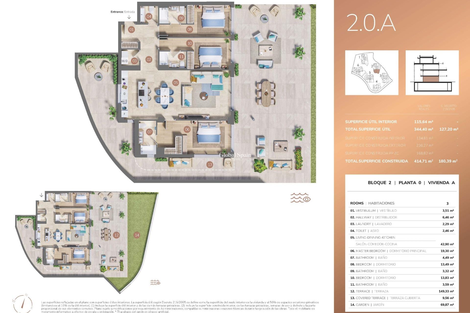 Nouvelle construction - APPARTEMENT -
Mijas - Cerrado del Aguila Golf and Resort