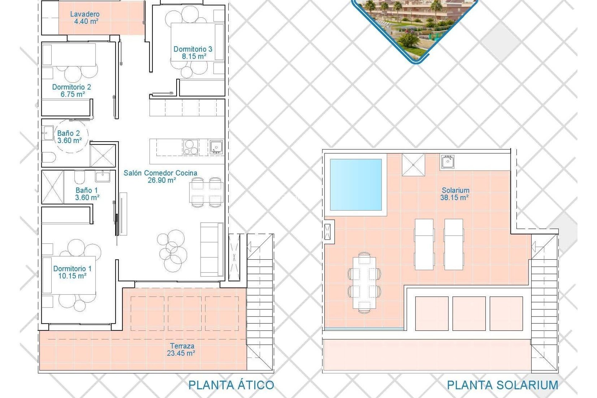 Nouvelle construction - PENTHOUSE -
PILAR DE LA HORADADA - Lo Monte