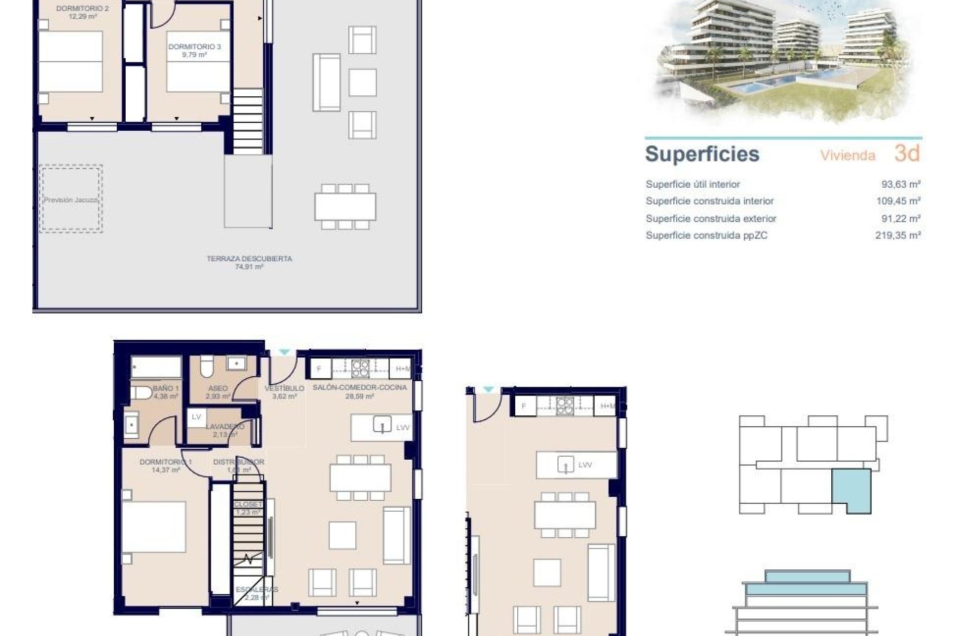 Nouvelle construction - PENTHOUSE -
VILLAJOYOSA - Playa del Torres