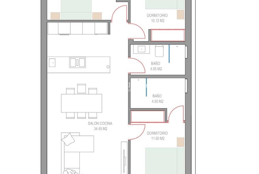 Nueva construcción  - APARTAMENTO -
PILAR DE LA HORADADA - Parque del Mediterraneo