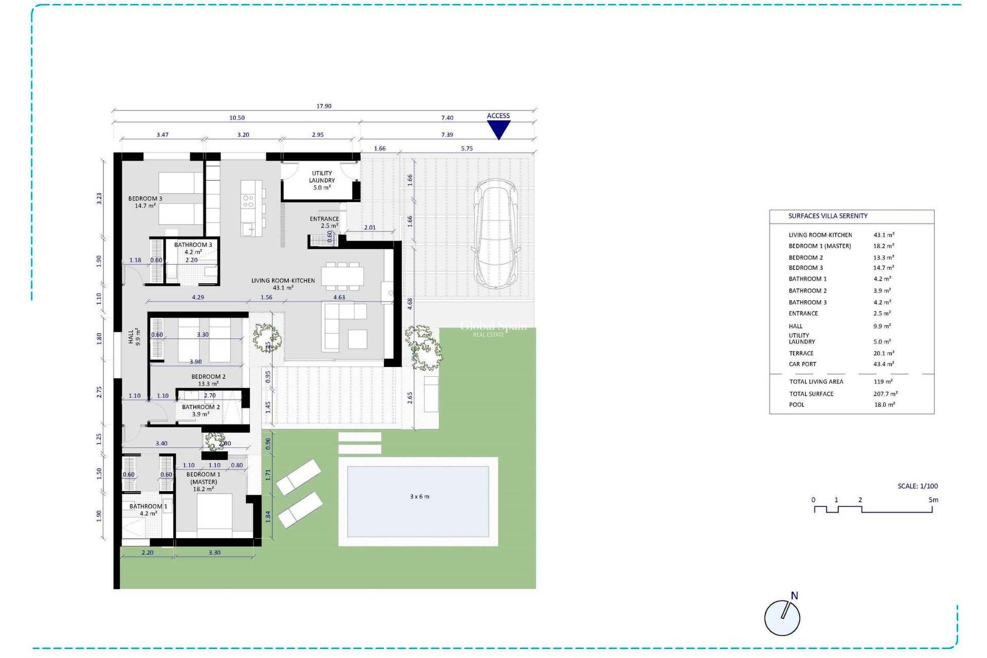 Nueva construcción  - VILLA -
BAÑOS Y MENDIGO - Altaona Golf
