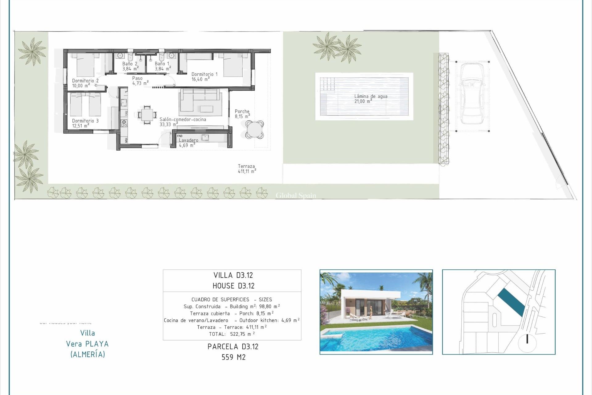Nueva construcción  - VILLA -
VERA - Pueblo Salinas