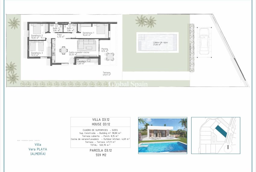 Nueva construcción  - VILLA -
VERA - Pueblo Salinas