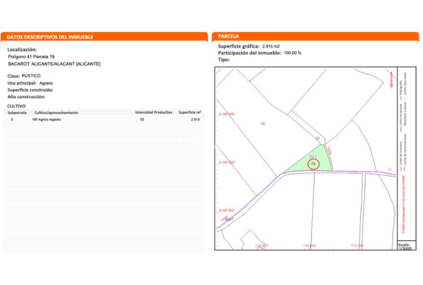 Odsprzedaż - DZIAŁKA GRUNTU -
ALICANTE - Costa Blanca