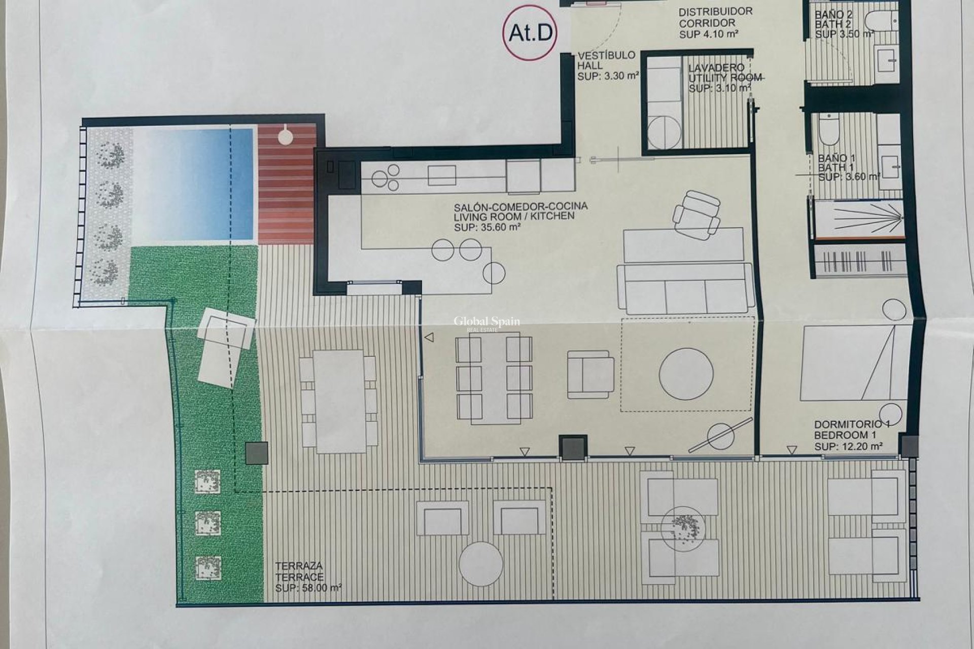 Wederverkoop - PENTHOUSE -
PLAYA HONDA - Costa Calida