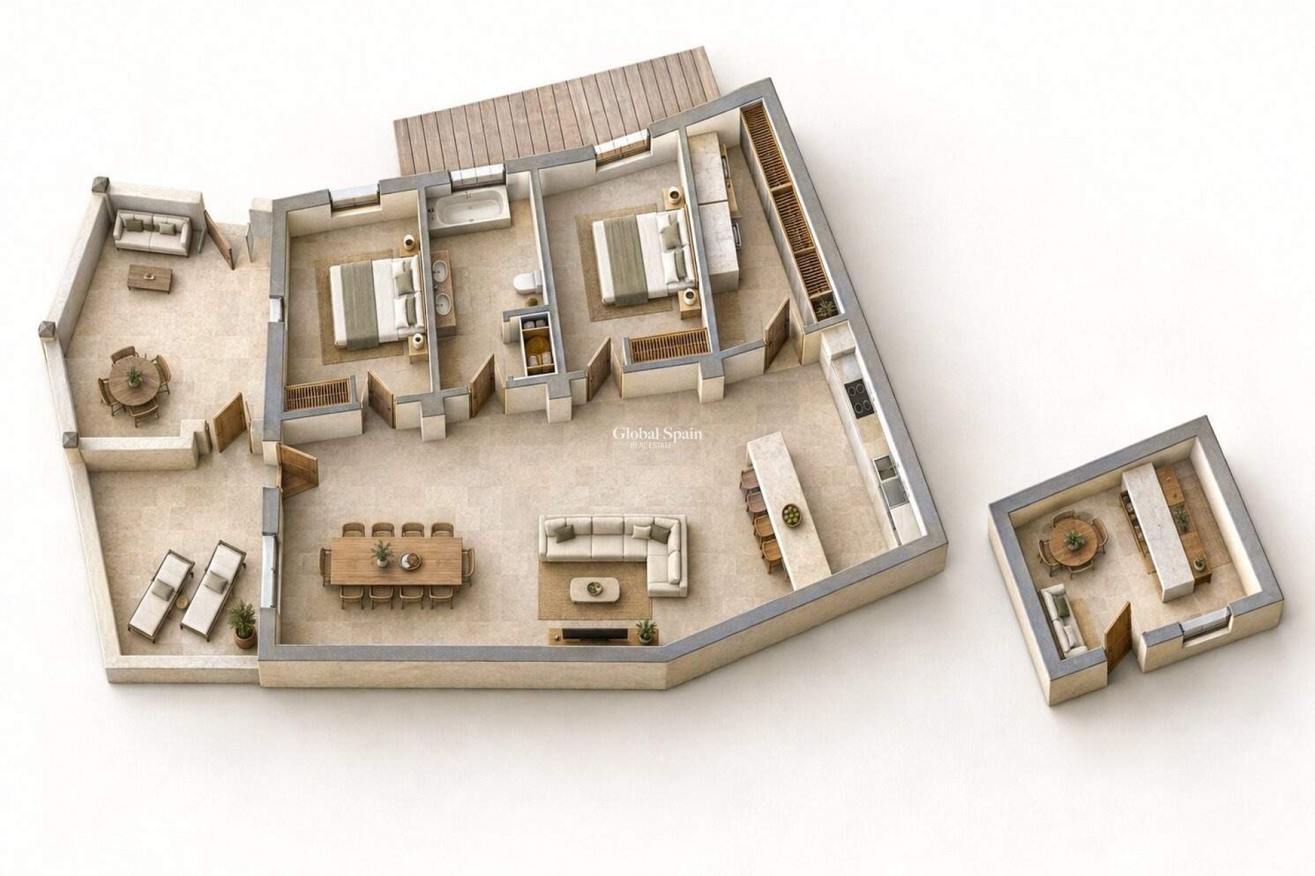 Wederverkoop - VILLA -
EL CAMPELLO - Pueblo Acantilado - Lanuza
